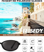 ÉÌƷͼƬ 3 | B0GY44LNSR | FEISEDY Retro Polarized Oval Sunglasses Women Men UV400 Protection B0447