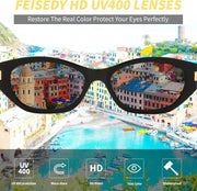 ÉÌƷͼƬ 11 | B0GV7G6XL2 | FEISEDY Retro Cat Eye Sunglasses for Women Trendy Shades Chunky Frame B0418