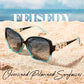 商品图片 15 | B0BJ71VZCB | FEISEDY Women's Fashion Sunglasses, Oversized Square Frame with Pearl Sparkling, Polarized UV Protection B2821