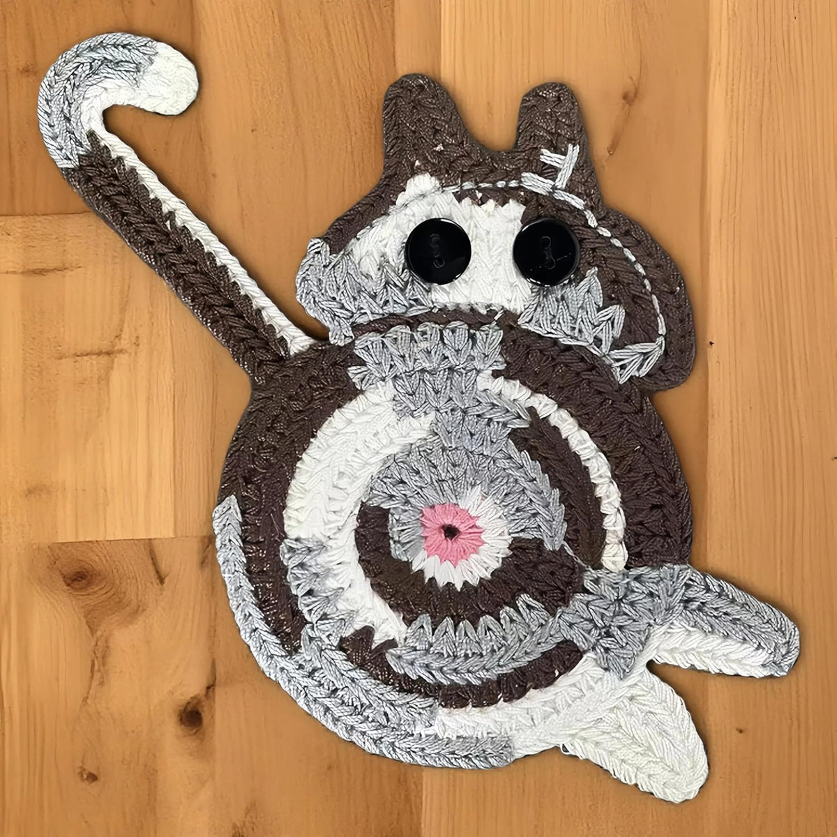 商品图片 13 | B0DS52F29G | Cute Cat Drink Coaster, Fun Woven Creative Coasters, for Home Decor Tabletop Protection, Cat Gifts for Cat Lovers