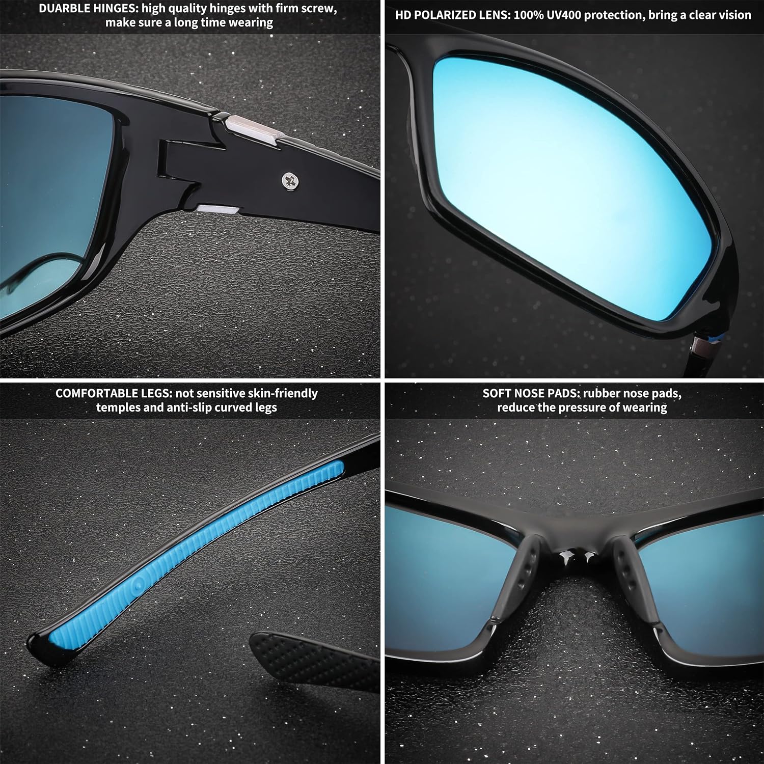 商品图片 20 | B09CT4VMCM | FEISEDY Classic Men Polarized Sports Sunglasses Night Driving Yellow Lenses Cycling Fishing Driving Glasses B2674