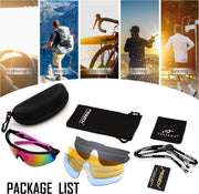 ÉÌƷͼƬ 29 | B0B2WDLNDM | FEISEDY Sports Sunglasses, with 5 Lenses for Men Women, TR90 Lightweight, Baseball Cycling Motorcycle Running Golf B2940