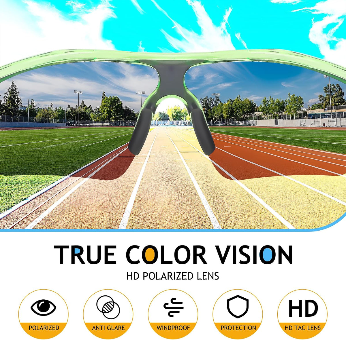ÉÌƷͼƬ 50 | B07JZ18KMZ | FEISEDY Kids Polarized Sports Sunglasses, TR90 UV400 Baseball Cycling