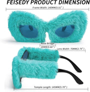 ÉÌƷͼƬ 24 | B09PN9V5N6 | FEISEDY Sunglasses Women Plush Fuzzy Soft Velvet Party Masquerade B2877