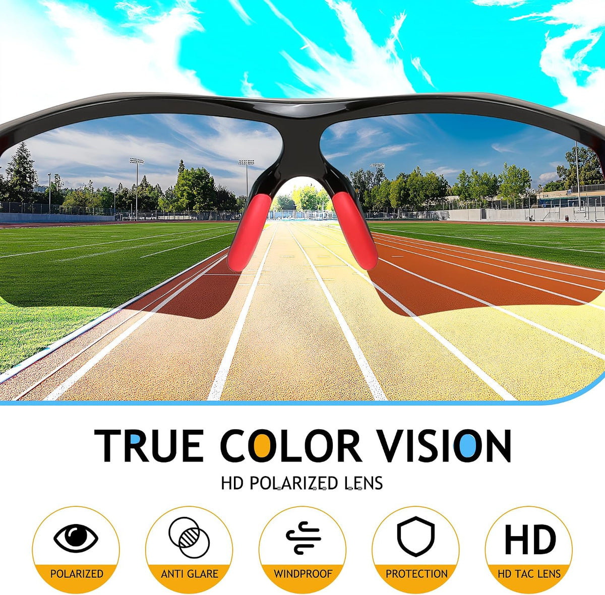 ÉÌƷͼƬ 112 | B07JZ18KMZ | FEISEDY Kids Polarized Sports Sunglasses, TR90 UV400 Baseball Cycling