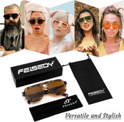 ÉÌƷͼƬ 14 | B0CDGNN3ZN | FEISEDY Vintage 70s Aviator Sunglasses Men Women Classic Retro Trendy Large Frame UV400 Sun Glasses B0030