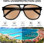 ÉÌƷͼƬ 39 | B0GXMV1N2N | FEISEDY Retro Aviator Sunglasses for Women Men Square Sunnies 70s Pilot Style Lightweight UV400 Shades B0421