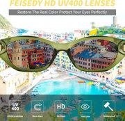 ÉÌƷͼƬ 4 | B0GV7G6XL2 | FEISEDY Retro Cat Eye Sunglasses for Women Trendy Shades Chunky Frame B0418