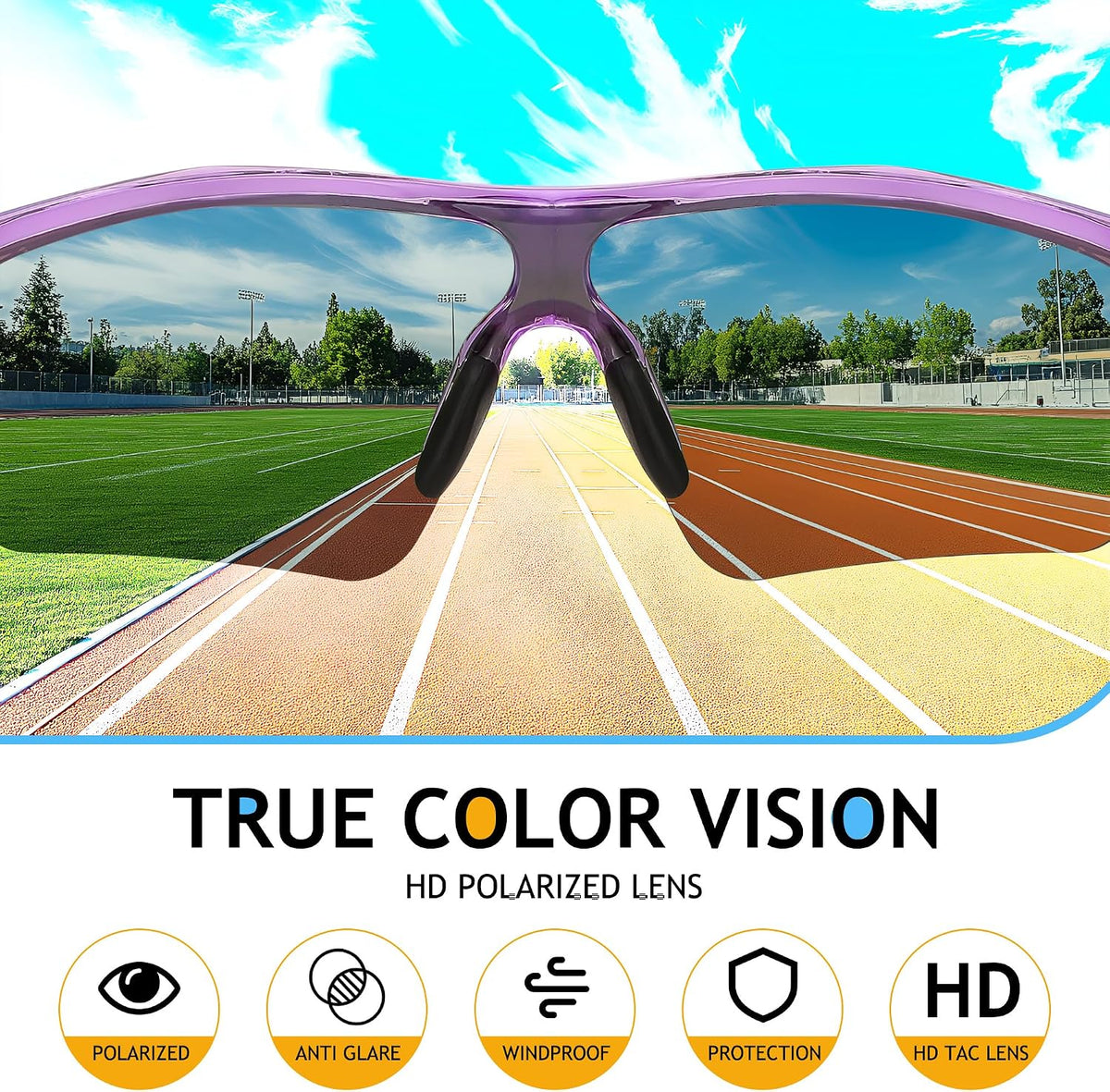 ÉÌƷͼƬ 21 | B07JZ18KMZ | FEISEDY Kids Polarized Sports Sunglasses, TR90 UV400 Baseball Cycling