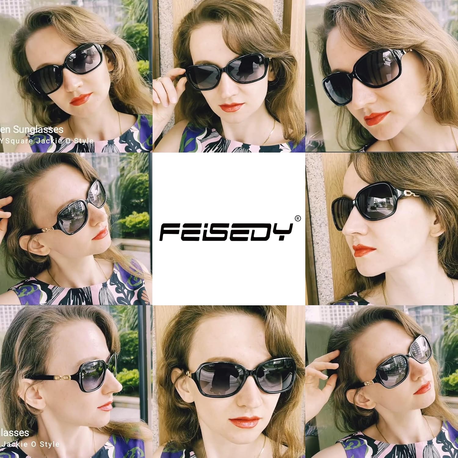 商品图片 11 | B08LPZDDKZ | FEISEDY Womens Polarized Sunglasses Square Wraparound Shades UV400 Mirrored Trendy Sun Glasses for Women B2526