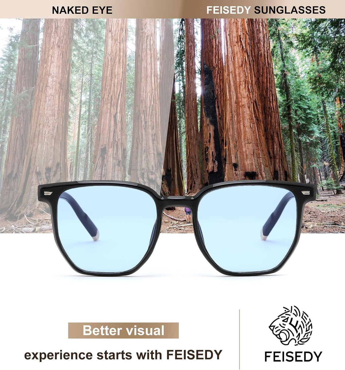 ÉÌƷͼƬ 6 | B0F58QMH7Q | FEISEDY Retro Square Sunglasses Women Men Trendy Rectangle Shades Vintage Sun Glasses B0274