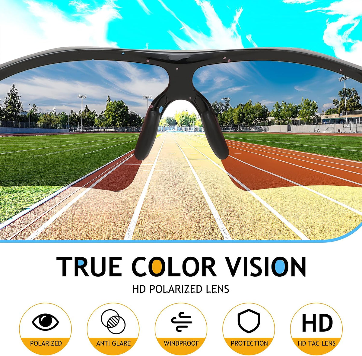ÉÌƷͼƬ 15 | B07JZ18KMZ | FEISEDY Kids Polarized Sports Sunglasses, TR90 UV400 Baseball Cycling