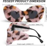 ÉÌƷͼƬ 41 | B09PN9V5N6 | FEISEDY Sunglasses Women Plush Fuzzy Soft Velvet Party Masquerade B2877
