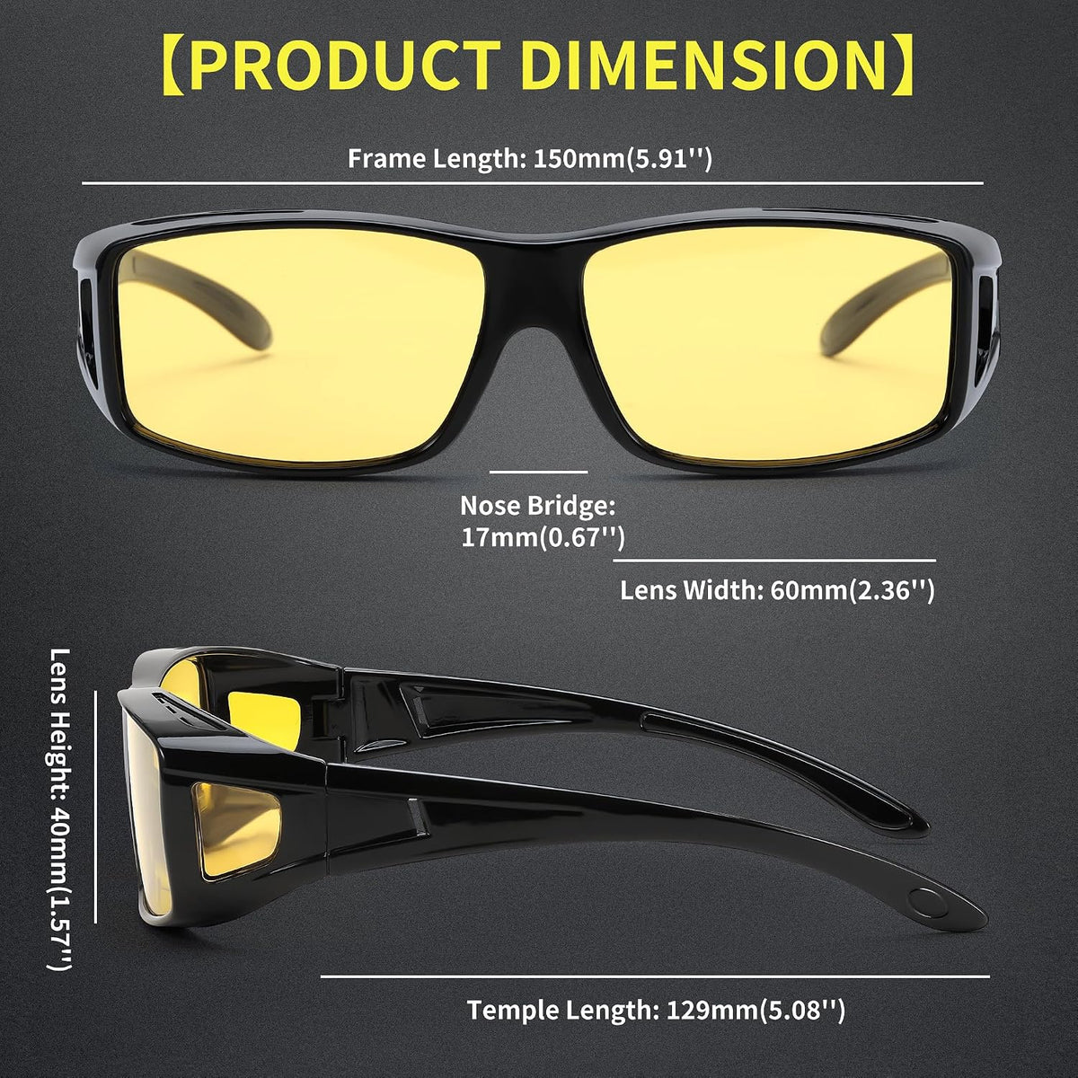 ÉÌƷͼƬ 99 | B089YRDYMP | FEISEDY Polarized Fit Over Glasses Sunglasses Men Women Wrap Around B2593