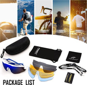 ÉÌƷͼƬ 11 | B0B2WDLNDM | FEISEDY Sports Sunglasses, with 5 Lenses for Men Women, TR90 Lightweight, Baseball Cycling Motorcycle Running Golf B2940