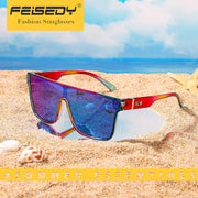 ÉÌƷͼƬ 118 | B0B2836HD6 | FEISEDY Sunglasses for Women Men, Fashion Mirrored Single Lens Shades