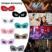 ÉÌƷͼƬ 76 | B09PN9V5N6 | FEISEDY Sunglasses Women Plush Fuzzy Soft Velvet Party Masquerade B2877