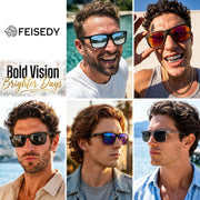 ÉÌƷͼƬ 4 | B0H1W4CQTC | FEISEDY Square Polarized Sunglasses for Men Women Lightweight B0441