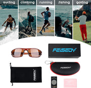 ÉÌƷͼƬ 43 | B09CT4VMCM | FEISEDY Classic Men Polarized Sports Sunglasses Night Driving Yellow Lenses Cycling Fishing Driving Glasses B2674