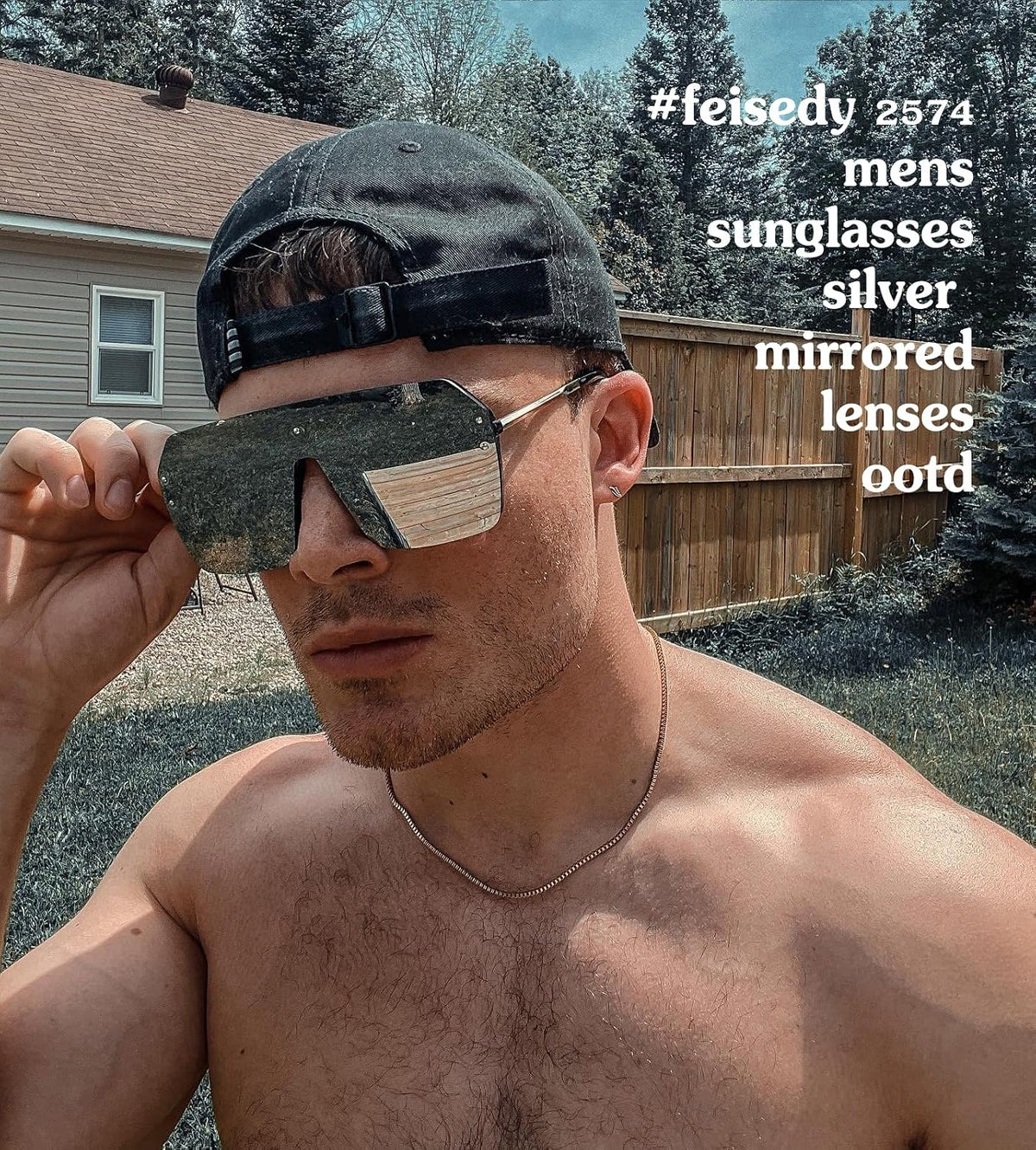 ÉÌƷͼƬ 48 | B0854JYPB2 | FEISEDY Classic Siamese One Piece Sunglasses Nice Rimless Stylish Retro Design for Women Men B2574
