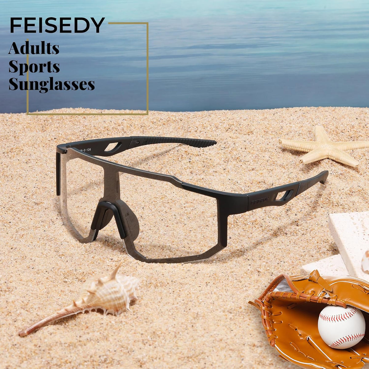 ÉÌƷͼƬ 58 | B0DTYL7JBV | FEISEDY Sports Sunglasses for Men, Women and Teens - Baseball, Biking, Cycling UV400 Protection B2388