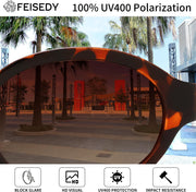 ÉÌƷͼƬ 6 | B0H1WBQD3Y | FEISEDY Retro Oval Y2K Polarized Sunglasses for Women Men B0442
