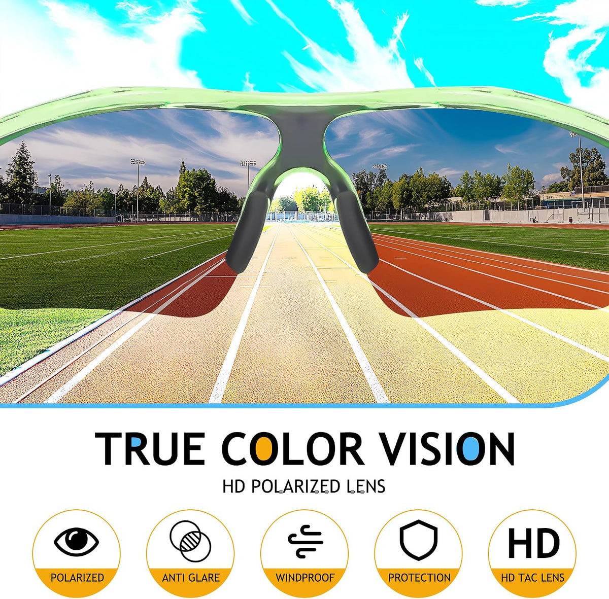ÉÌƷͼƬ 85 | B07JZ18KMZ | FEISEDY Kids Polarized Sports Sunglasses, TR90 UV400 Baseball Cycling