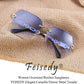 商品图片 22 | B083VRLS2Q | FEISEDY Classic Rimless Sunglasses Women Metal Frame Diamond Cutting Lens Sun Glasses B2567
