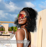 ÉÌƷͼƬ 35 | B0B2836HD6 | FEISEDY Sunglasses for Women Men, Fashion Mirrored Single Lens Shades