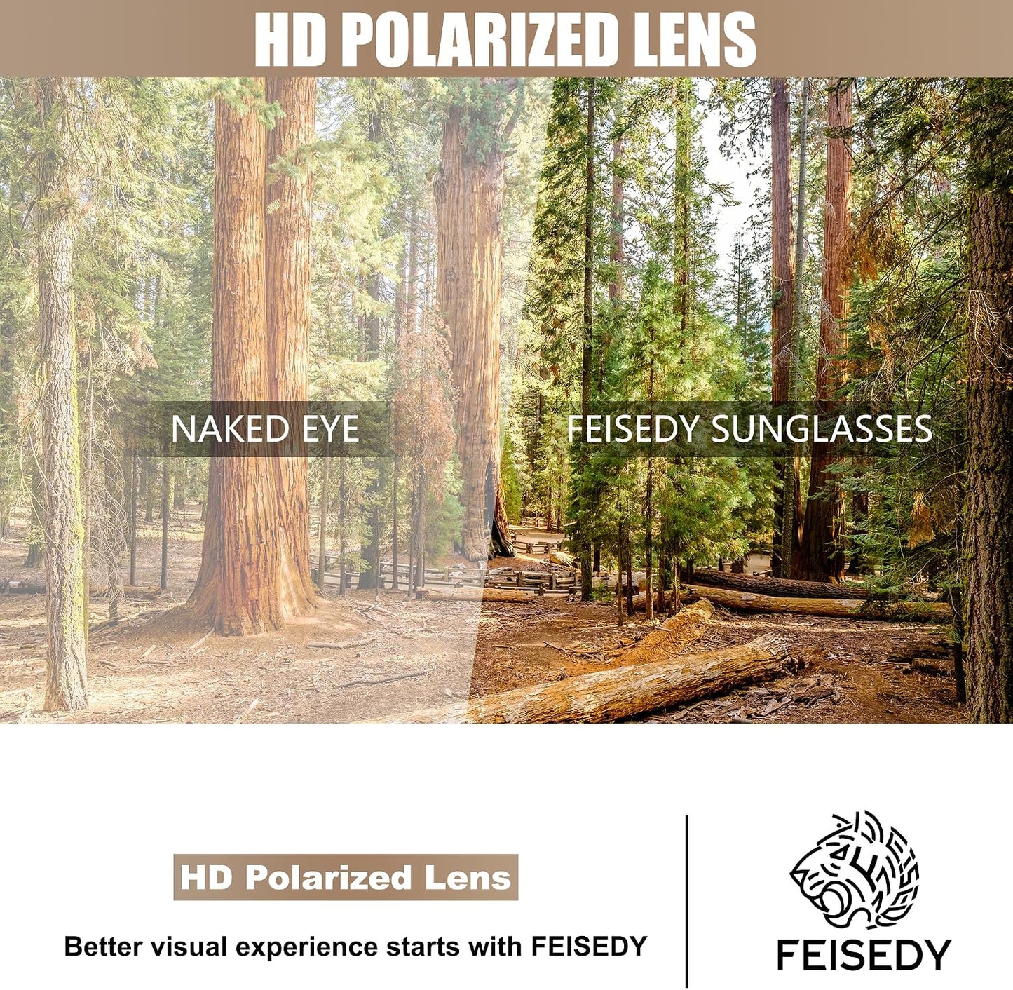 商品图片 40 | B0D2RBKKPD | FEISEDY Polarized Women Sunglasses Retro Shades Photochromic Lens Sparkling Crystal Sunglasses UV400 Protection B0144