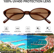 ÉÌƷͼƬ 35 | B0H2VP4ZBG | FEISEDY Oval Cat Eye Sunglasses for Women, 90s Narrow Y2K Shades B0435