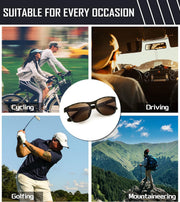 ÉÌƷͼƬ 5 | B0BMTM1T1B | FEISEDY Polarized Sunglasses for Men,Lightweight TR90 Square Frame,Sports Fishing Golf UV400 Protection B2998