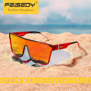 ÉÌƷͼƬ 111 | B0B2836HD6 | FEISEDY Sunglasses for Women Men, Fashion Mirrored Single Lens Shades