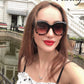 商品图片 14 | B083TZVTXV | FEISEDY Retro Oversized Square Horn Sunglasses Semi Cat Eye Butterfly Glass Big Thick Bold Frame B2572