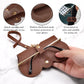 商品图片 26 | B0CFPPR4K1 | FEISEDY 2Pack Soft Leather Sunglass Bag, Portable Holder Eyeglasses Case | Lightweight Portable Design, With Button Clip Wrist Strap for Travel Daily Use B0049