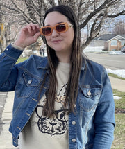 商品图片 23 | B0BV5YP1F2 | FEISEDY Retro Rectangle Sunglasses for Women Trendy Small Square Sunglasses 90s Vintage Shades B2968
