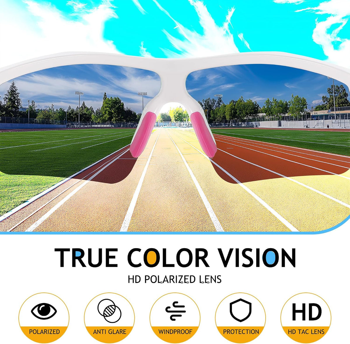 ÉÌƷͼƬ 74 | B07JZ18KMZ | FEISEDY Kids Polarized Sports Sunglasses, TR90 UV400 Baseball Cycling