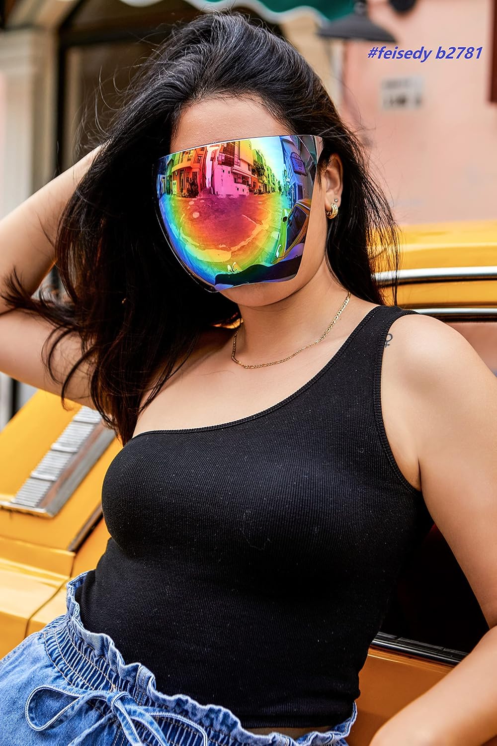 商品图片 31 | B097Y3FQJJ | FEISEDY Full Face Shield Sunglasses – Anti-Fog UV400 Mirror Visor