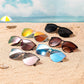 商品图片 7 | B0DGCPG41T | FEISEDY Sunglasses for Women Men Retro Round Cateye Designer Cute Mirrored UV Protection Lens B0210