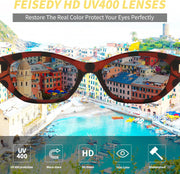 ÉÌƷͼƬ 18 | B0GV7G6XL2 | FEISEDY Retro Cat Eye Sunglasses for Women Trendy Shades Chunky Frame B0418
