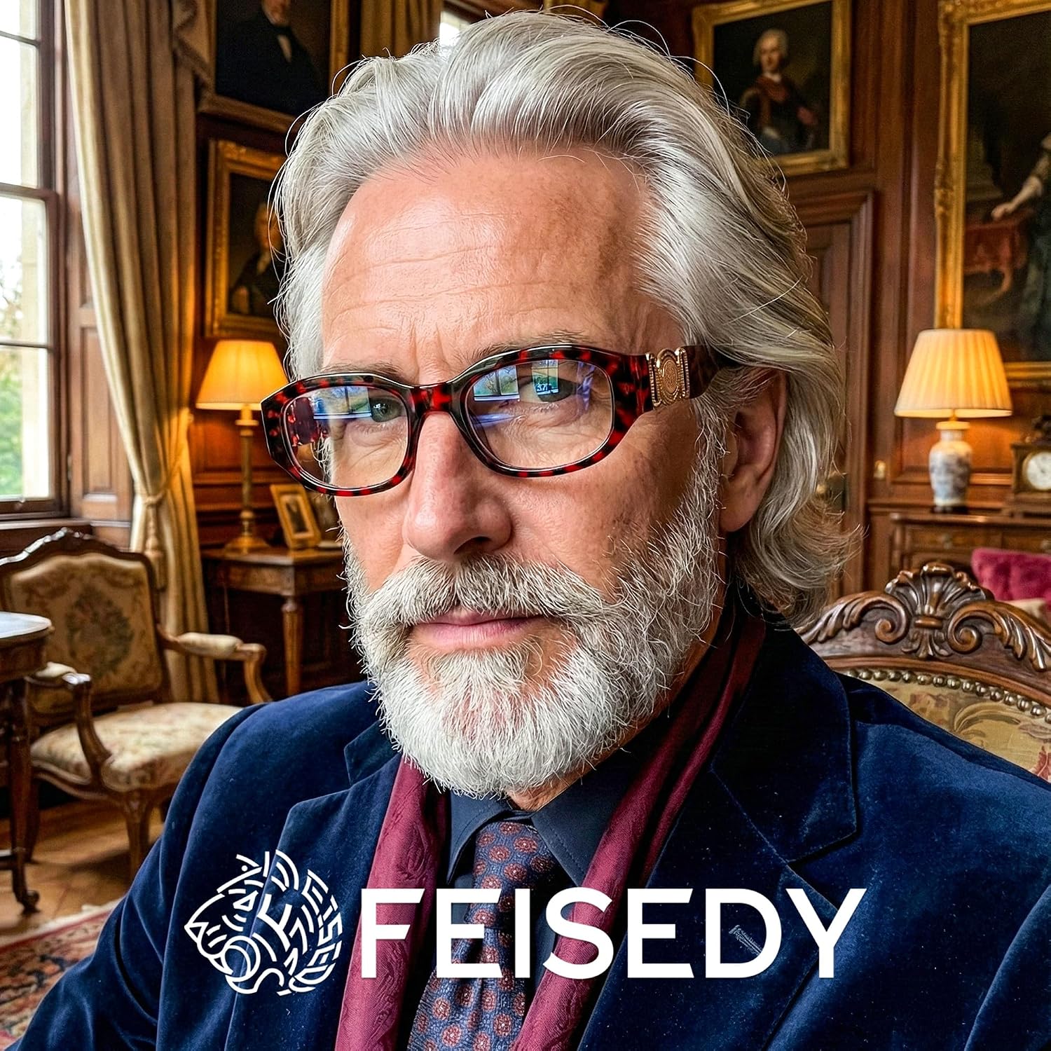 商品图片 19 | B0G34MVJQC | FEISEDY Trendy Blue Light Reading Glasses for Women and Men B0317 | Vintage 90s Anti-Glare Readers