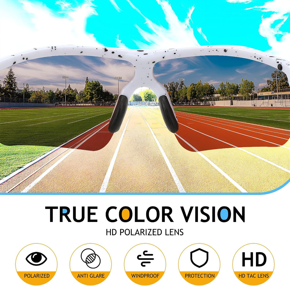 ÉÌƷͼƬ 67 | B07JZ18KMZ | FEISEDY Kids Polarized Sports Sunglasses, TR90 UV400 Baseball Cycling