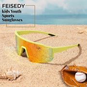 ÉÌƷͼƬ 40 | B0D95W5582 | FEISEDY Kids Sunglasses Youth Baseball Polarized Sunglasses Sports Lightweight TR90 Frame Boys Girls Cycling B0213