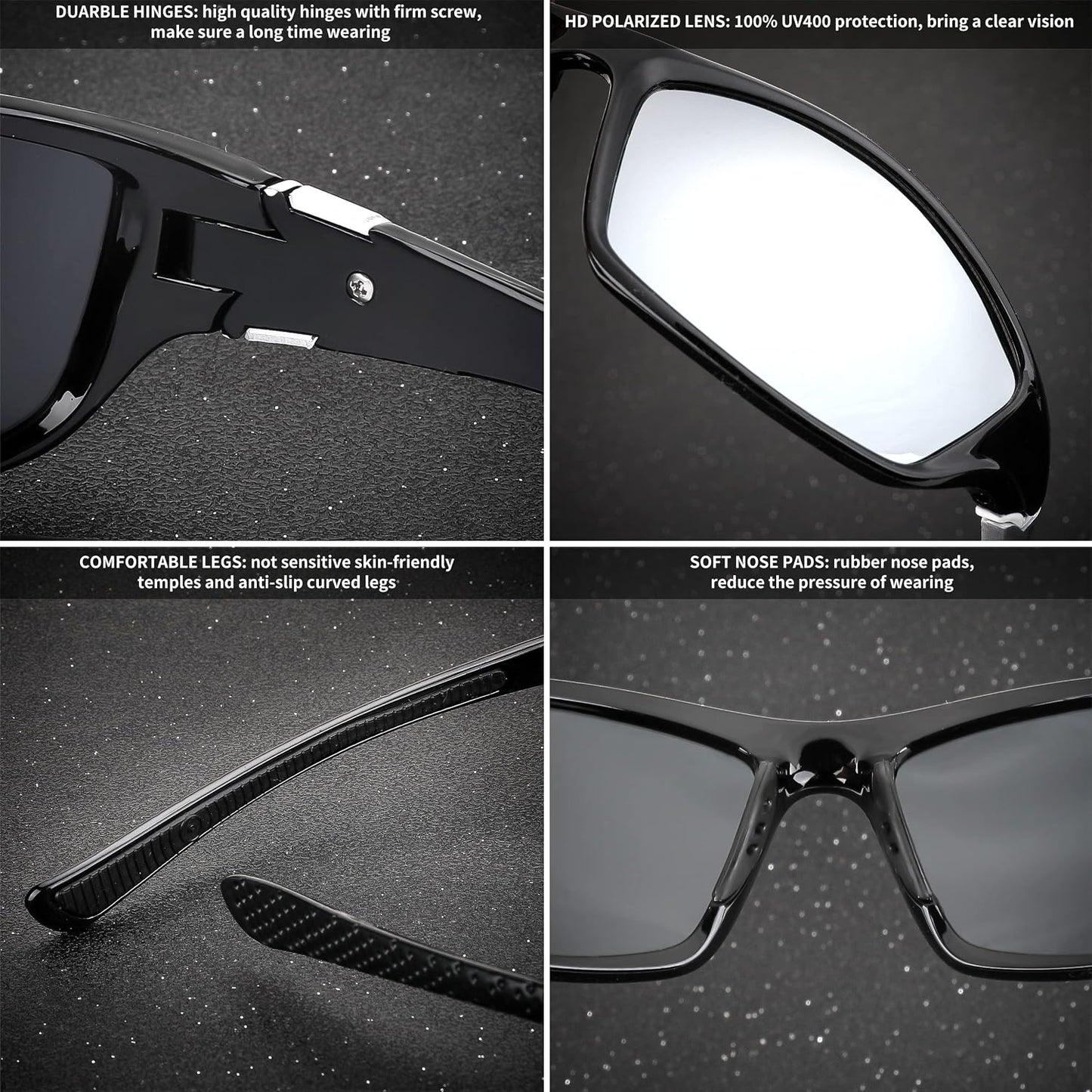商品图片 47 | B09CT4VMCM | FEISEDY Classic Men Polarized Sports Sunglasses Night Driving Yellow Lenses Cycling Fishing Driving Glasses B2674
