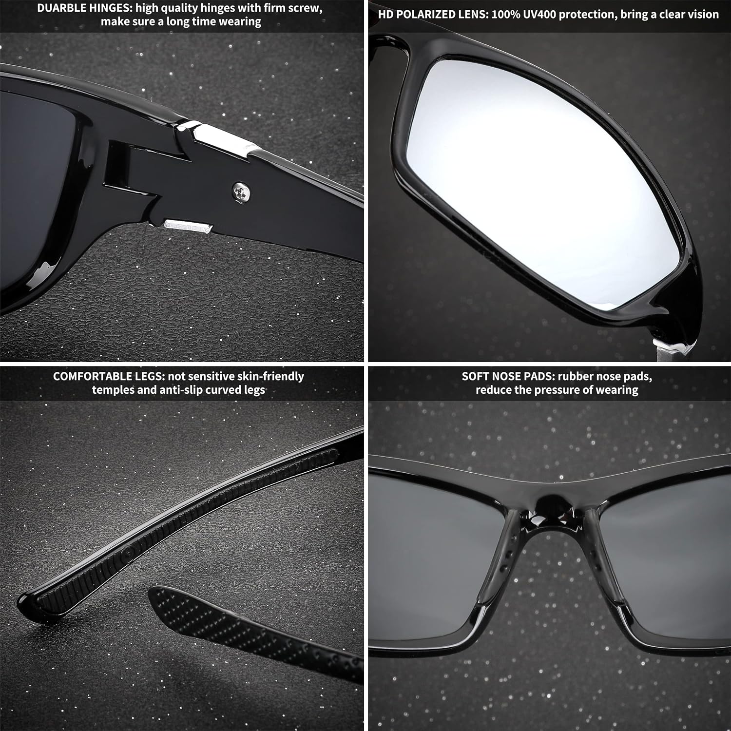 商品图片 47 | B09CT4VMCM | FEISEDY Classic Men Polarized Sports Sunglasses Night Driving Yellow Lenses Cycling Fishing Driving Glasses B2674