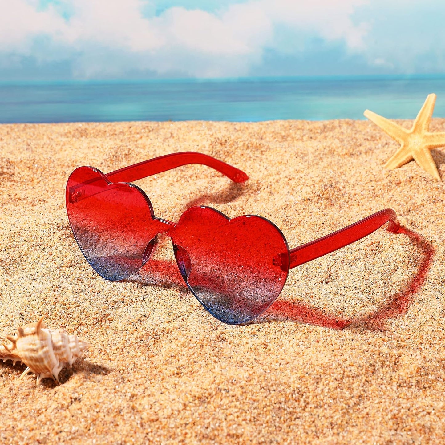 商品图片 9 | B07BLKHDRH | FEISEDY Thick Heart Sunglasses Rimless Heart Shaped Sun Glasses Women Fashion Love Glasses B2419