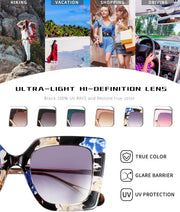 ÉÌƷͼƬ 106 | B08HVPGJW5 | FEISEDY Sunglasses Womens Trendy, Oversized Square Shades, Pearl Inlay Cat Eye Frame UV400 Protection B2625