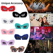 ÉÌƷͼƬ 27 | B09PN9V5N6 | FEISEDY Sunglasses Women Plush Fuzzy Soft Velvet Party Masquerade B2877