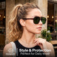 商品图片 39 | B0H71K72HH | FEISEDY Retro Aviator Sunglasses for Women Men 70s Square Sun Glasses B0281