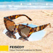 ÉÌƷͼƬ 14 | B0F8N6T6HM | FEISEDY Women's Polarized Cat Eye Sunglasses - UV400 Protection, Trendy Design for Driving & Daily Wear B0299